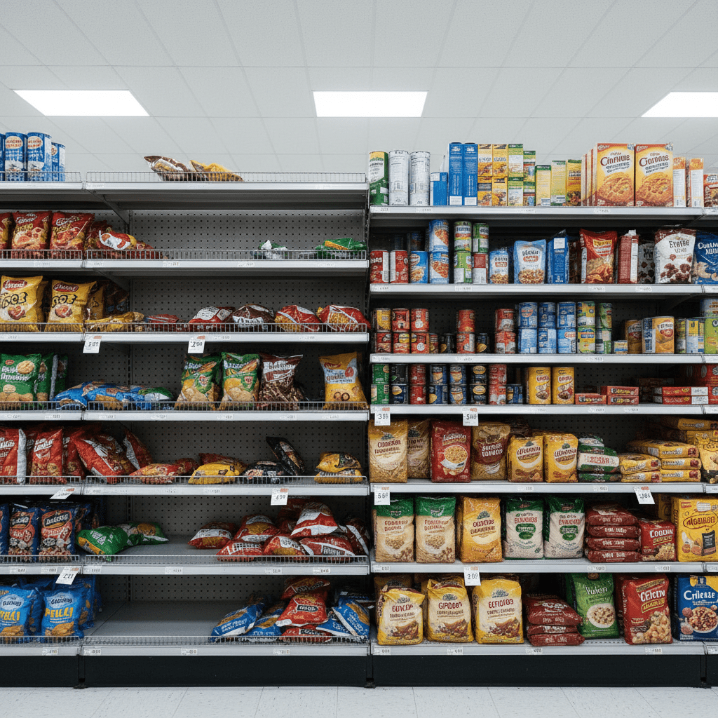 2025 US snack sales decline amid shift to grocery staples
