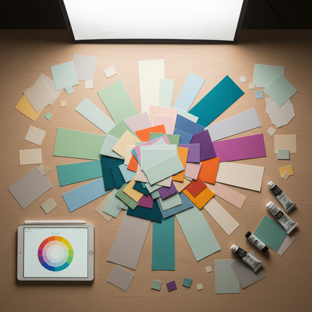 Alternative color palettes for graphic design inspiring new creative directions